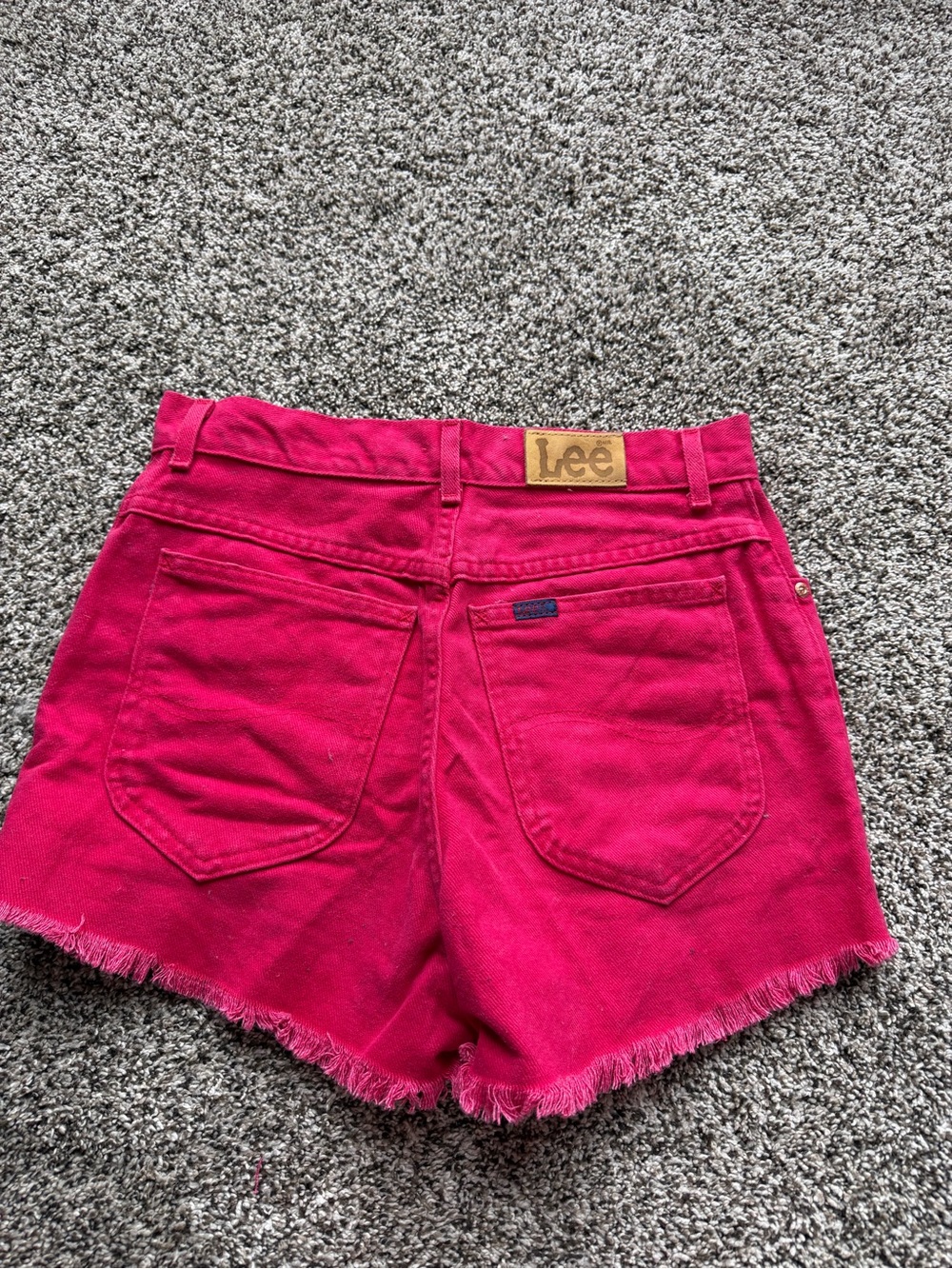 Lee Women's Fuchsia/Pink Denim Cutoff Shorts